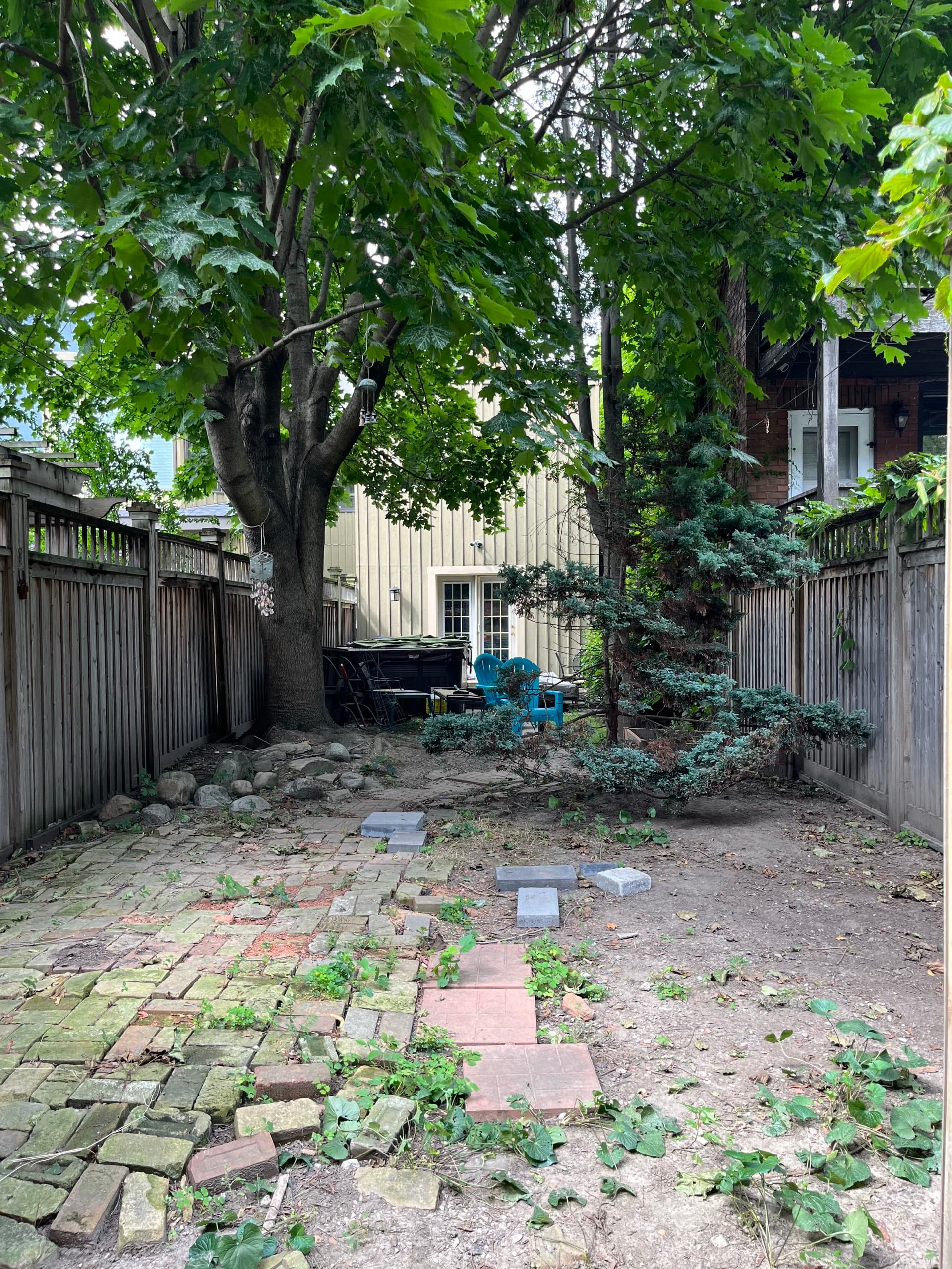 Garden renovation in Agincourt — bed edging and new plantings